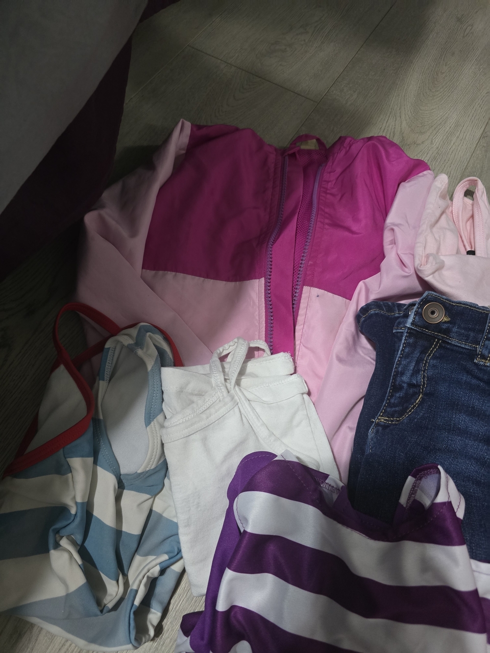 BearPaw Pink and Light Pink Girls' Jacket with Mixed Tops